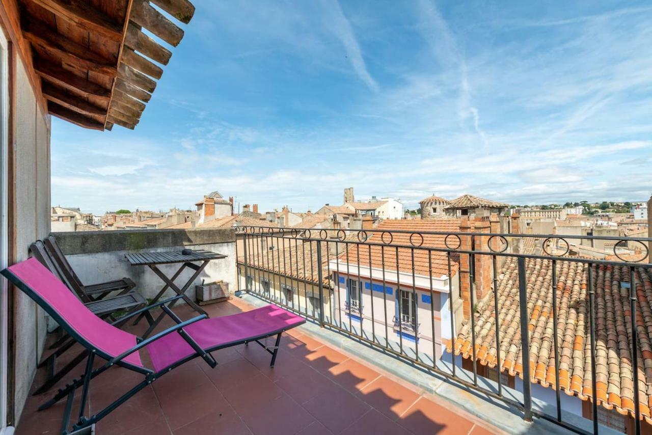Les Clés de Laure - Wine Loft, Terrasse et Vue extraordinaire sur la cité médiévale Carcassonne Esterno foto