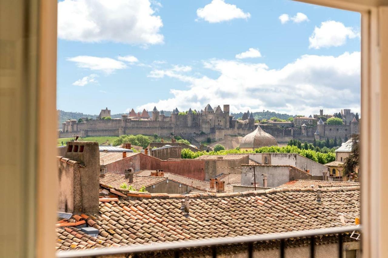 Les Clés de Laure - Wine Loft, Terrasse et Vue extraordinaire sur la cité médiévale Carcassonne Esterno foto
