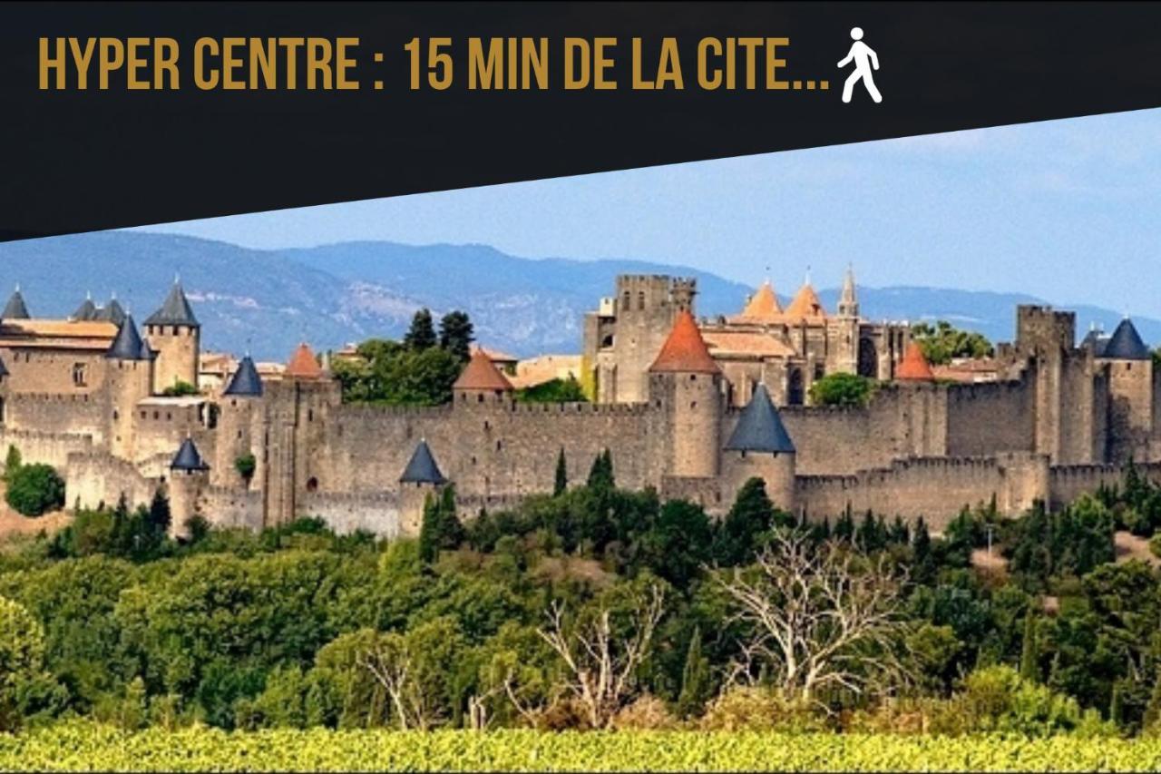 Les Clés de Laure - Wine Loft, Terrasse et Vue extraordinaire sur la cité médiévale Carcassonne Esterno foto